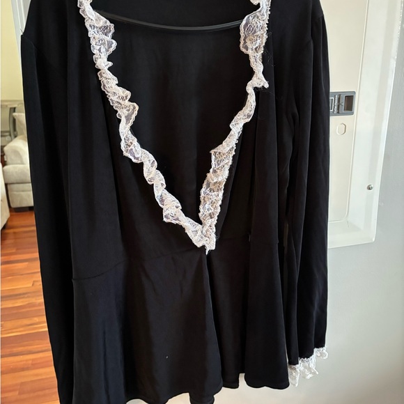 Lovers lane French maid lace trimmed Women's jacket and apron - Picture 3 of 4